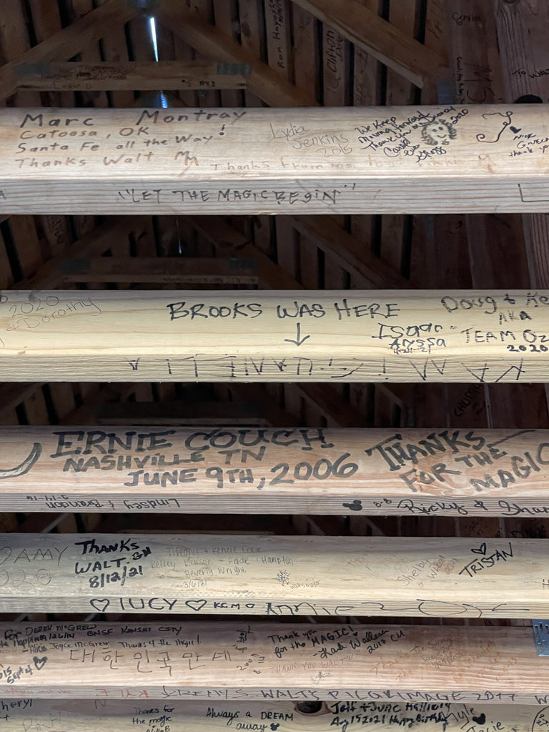 Signatures in Walt's Barn