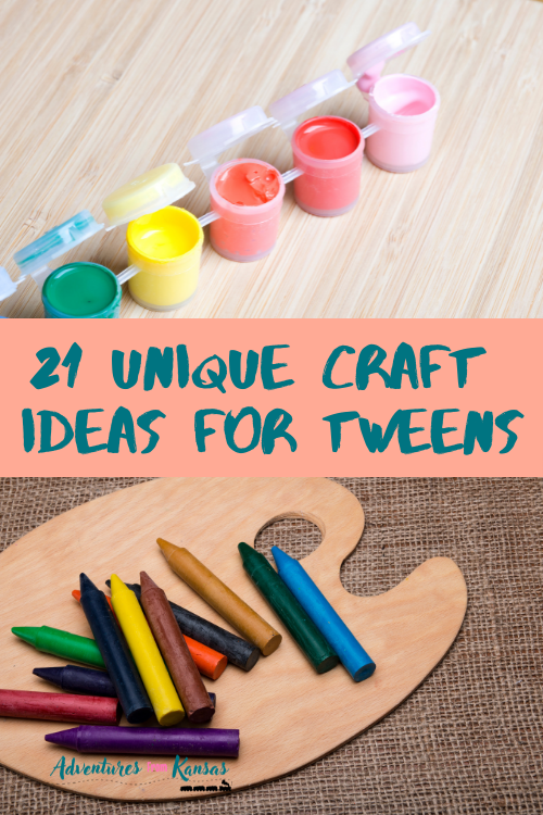 21 Unique Craft Ideas for Tweens Paint on wood and Crayons on burlap Pinterest Pin