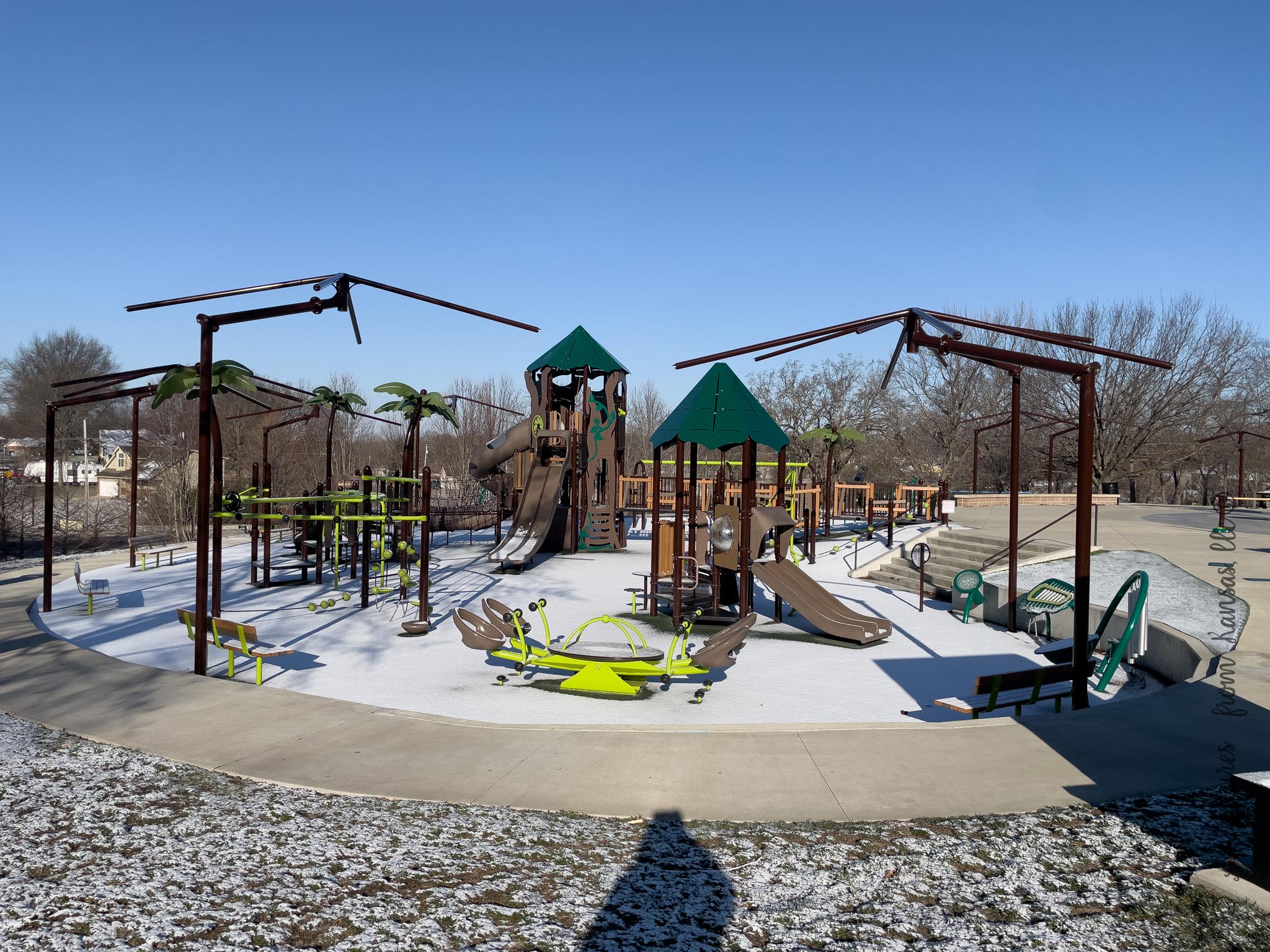 Full on view of the playground in blue springs mo