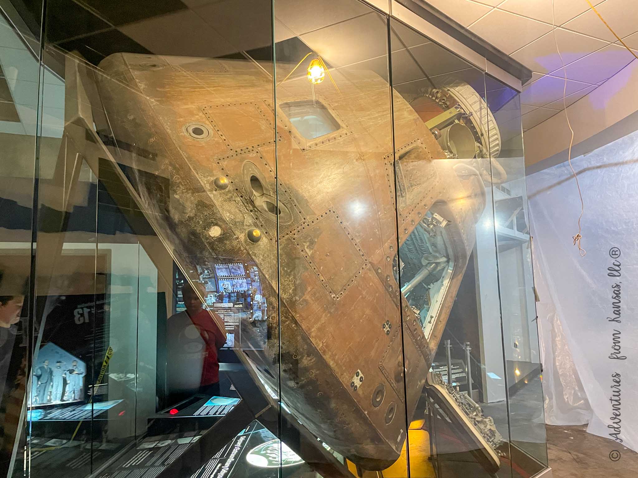 Apollo capsule thru glass