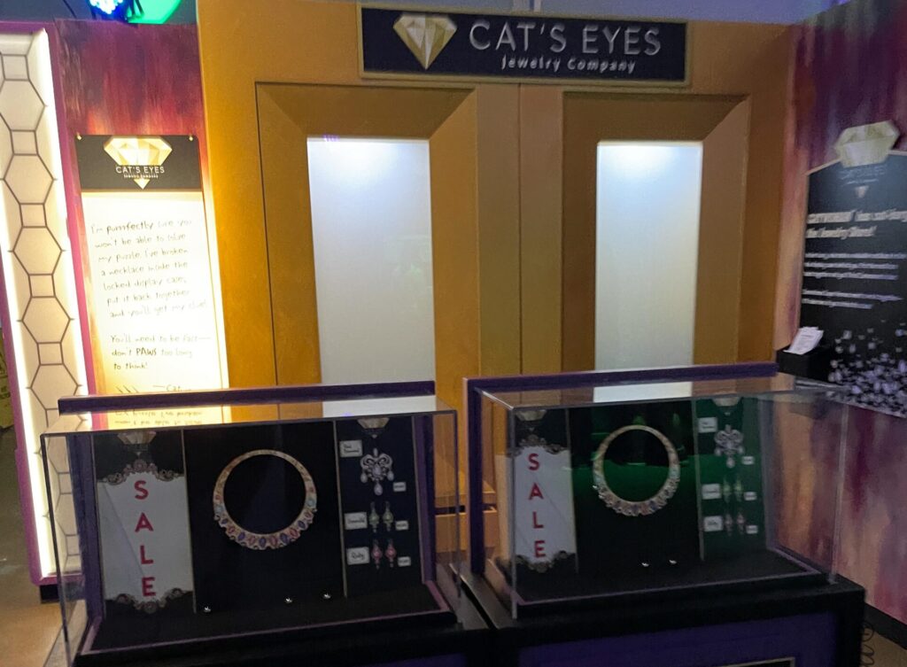 cats eye jewelry in the special exhibit. 